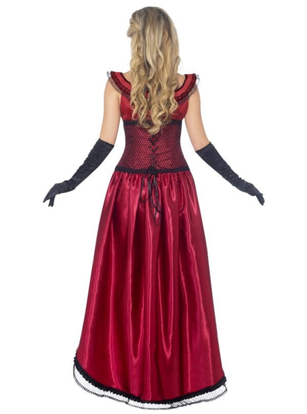 Rødt Burlesque kostume deluxe