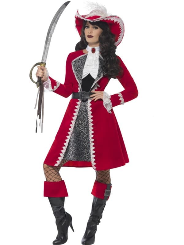 Piratkaptajn kostume til kvinder