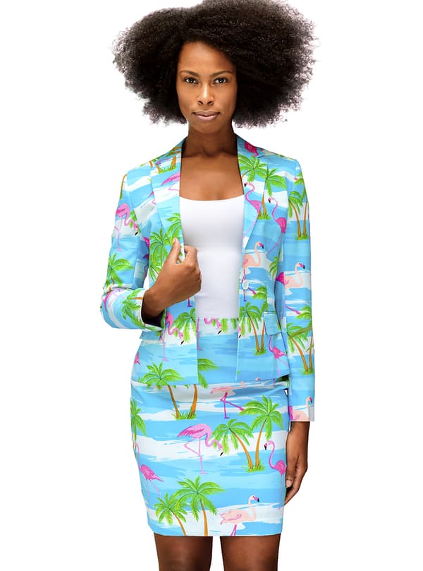 Maskeraddräkt Flamingirl Opposuit dam