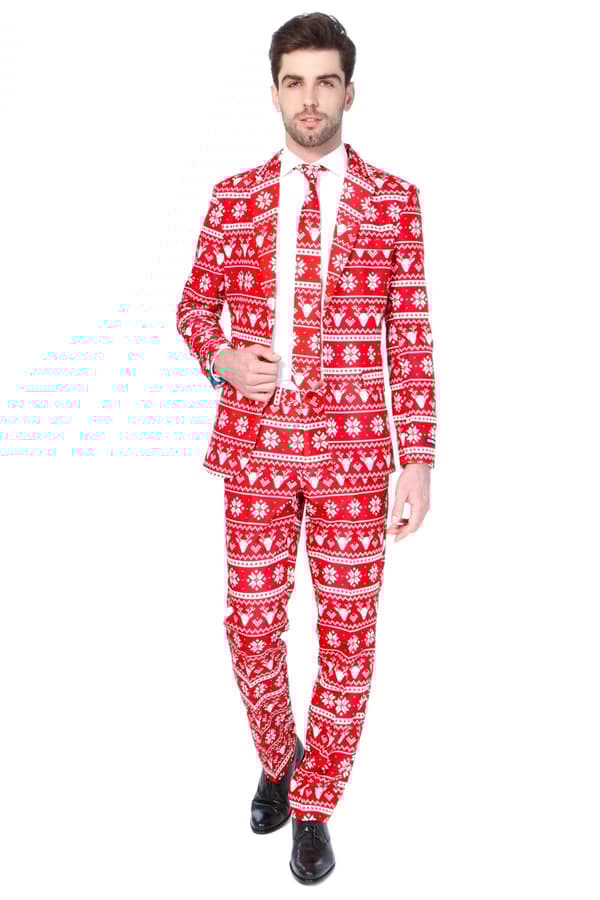 Dräkt Christmas Red Nordic Suitmeister vuxen