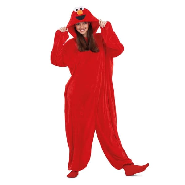 Elmo från Sesam Basic Onesie Maskeraddräkt för vuxen