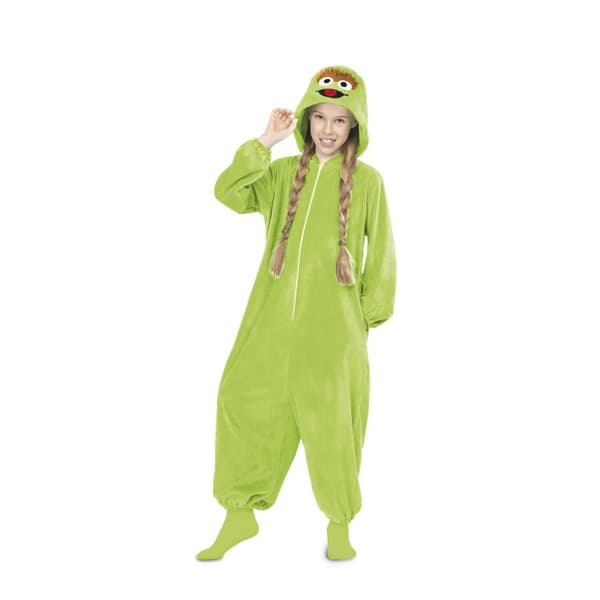 Oscar the Grouch från Sesam Onesie Maskeraddräkt för barn