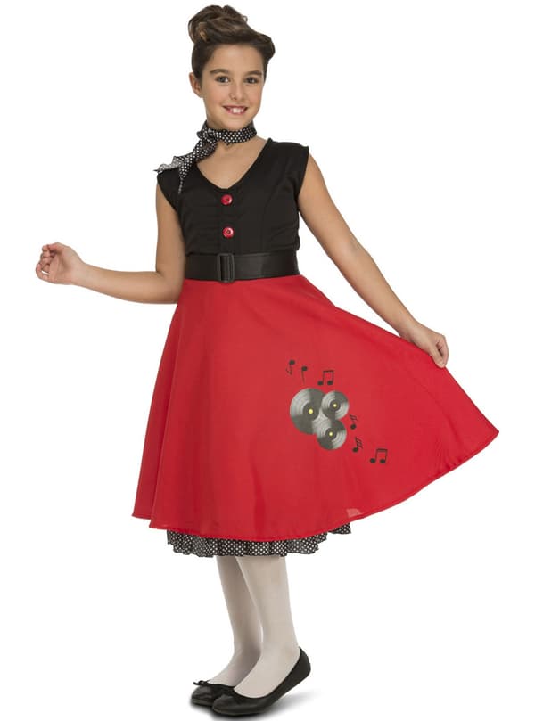 Elegant pige fra 1950'erne kostume til piger