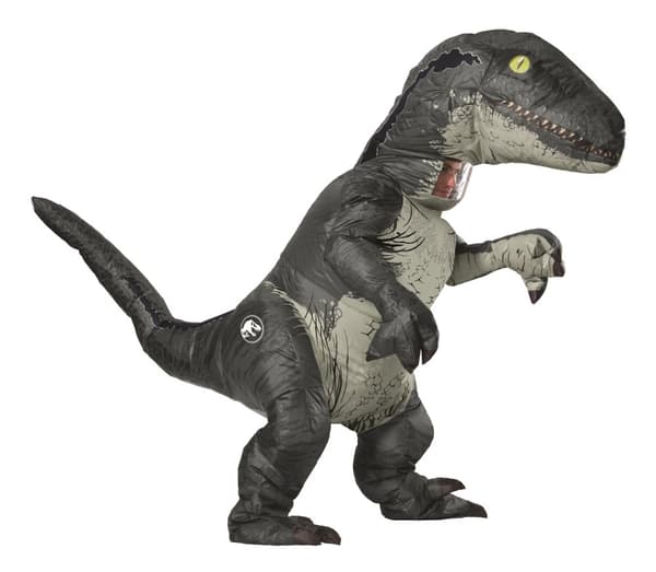 Prestige oppustelig Blå Velociraptor Dinosaur Kostume til Voksne - Jurassic World