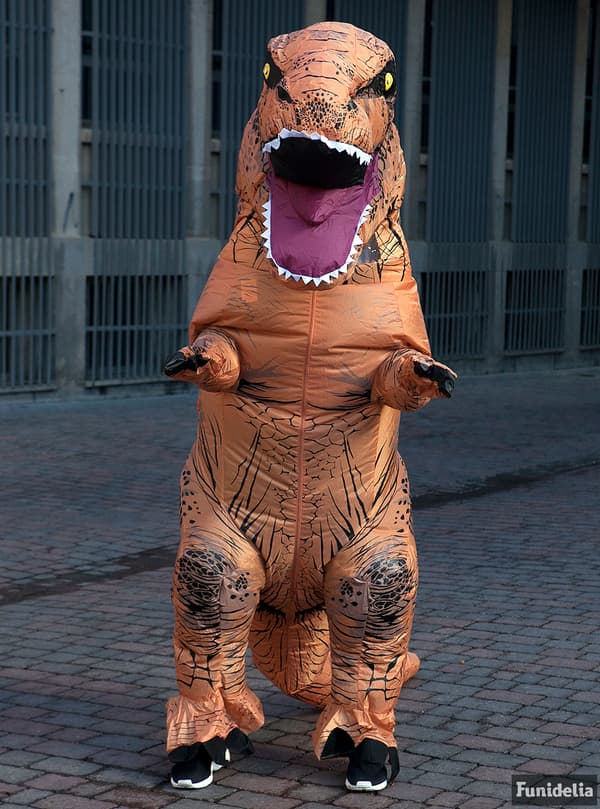 Oppustelig T-Rex Dinosaur Kostume til Voksne - Jurassic World