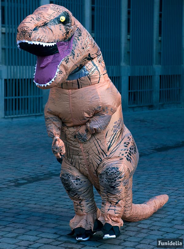 Oppustelig T-Rex Dinosaur Kostume til Voksne - Jurassic World