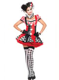 Miniatyrbild 3 av 4: Clown Maskeraddräkt för henne