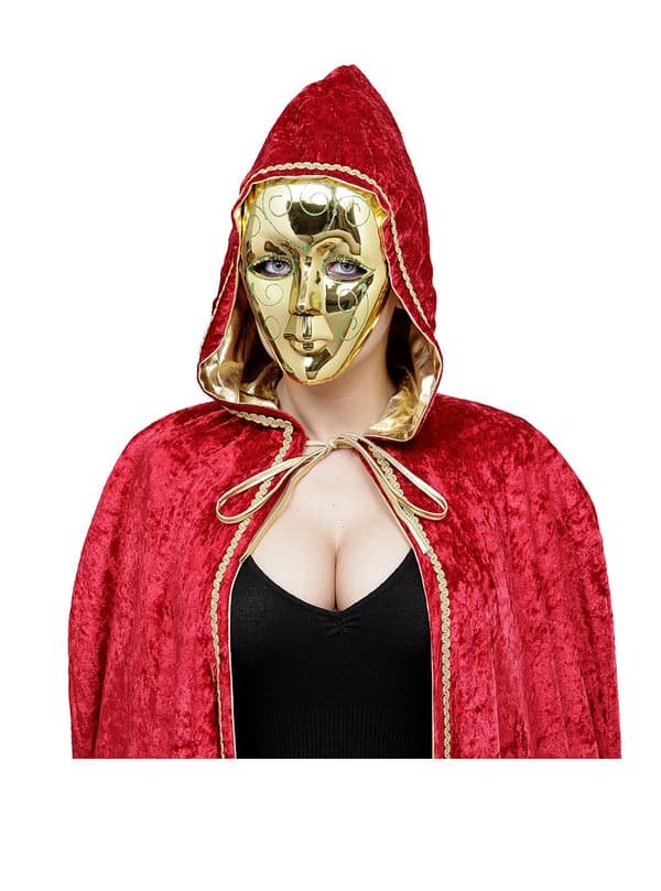 Guldmaske med grønt glitter