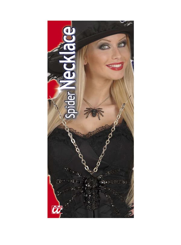 Halsband med strass spindel