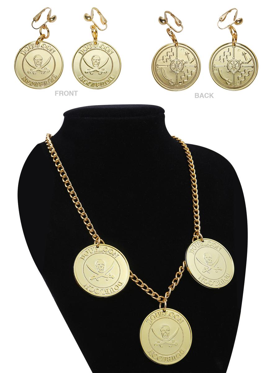 Set halsband och örhängen pirat dam