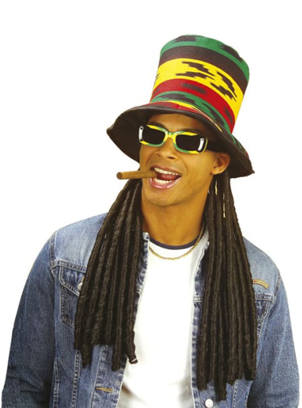 Rastafari Top Hat Med Fletninger