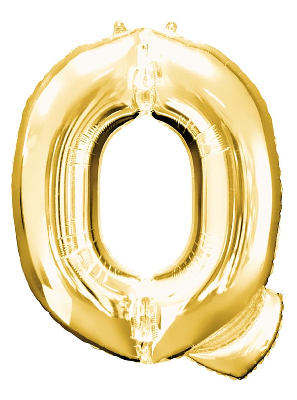 Ballong bokstav Q guld (86 cm)
