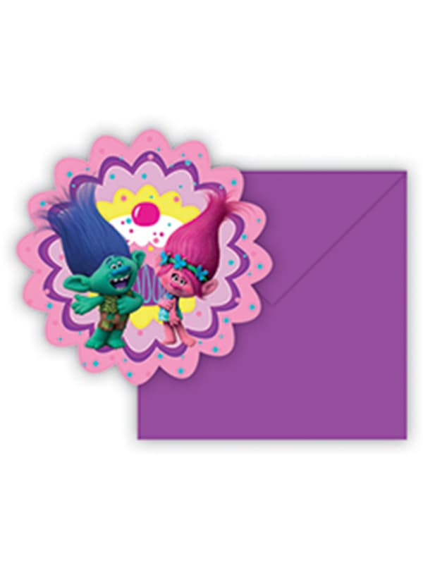 Trolls invitationer, 6 stk.