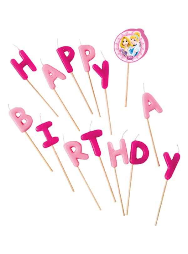 Disney Princess Happy Birthday stearinlys