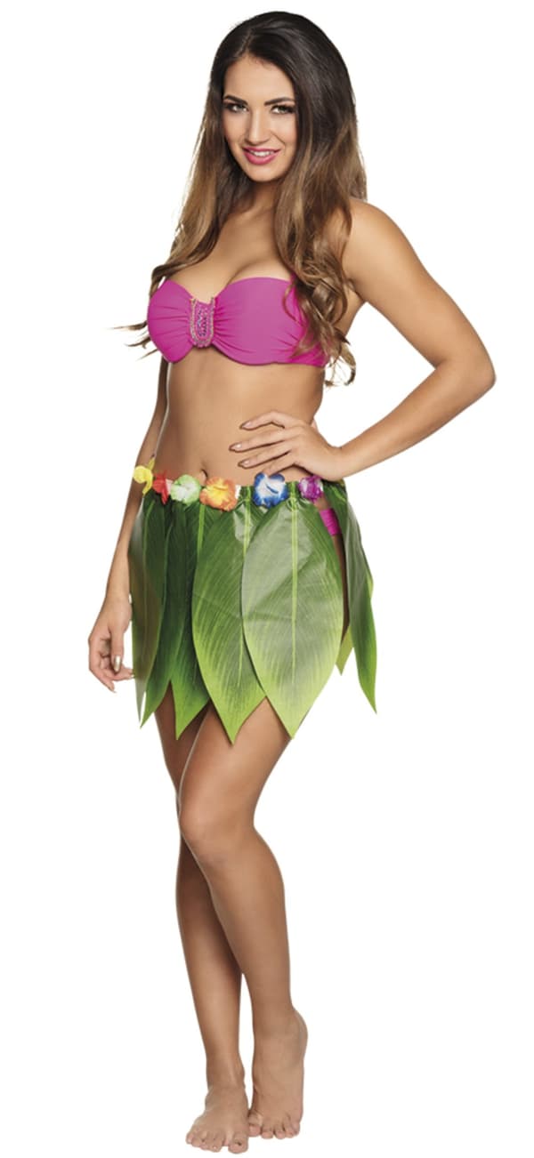 Kjol hawaii grön för vuxen