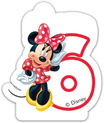 Disney Minnie Mouse stearin lys nr 6