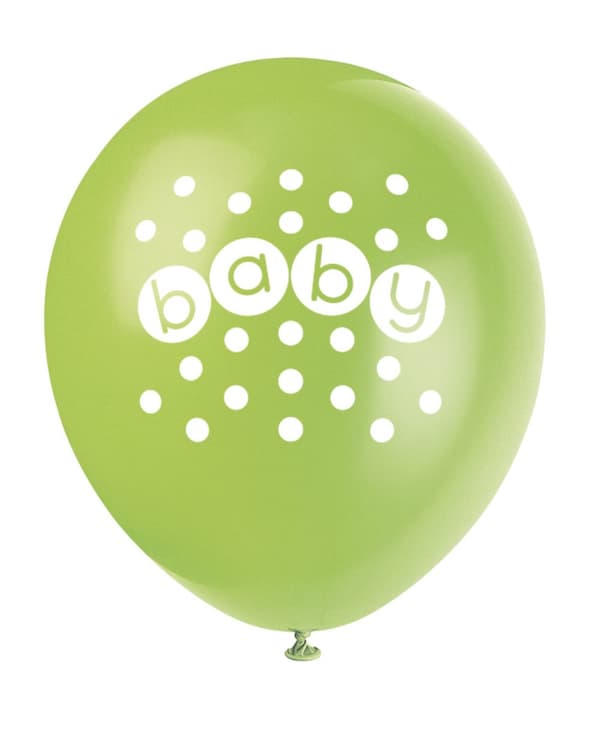 Sett med 8 ballonger - Pastell Baby Shower