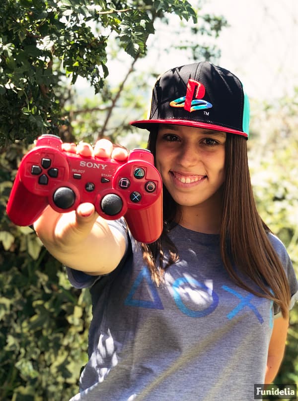 Top knappar PlayStation grå dam
