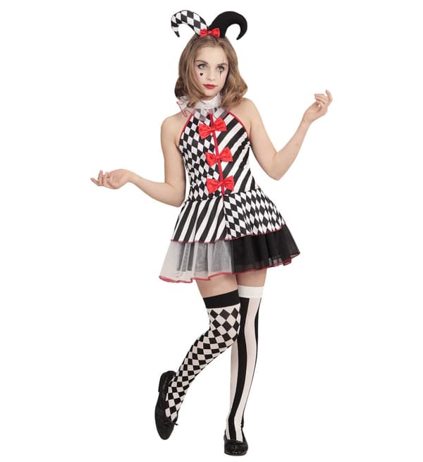 Harlequin kostume til piger