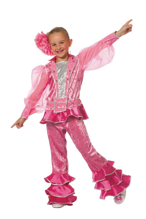 Maskeraddräkt Mamma Mia rosa barn