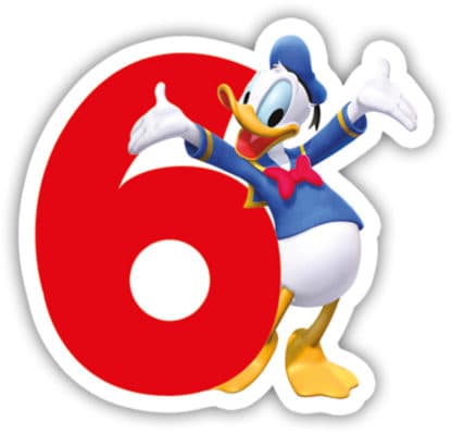 Playful Mickey stearinlys nr 6