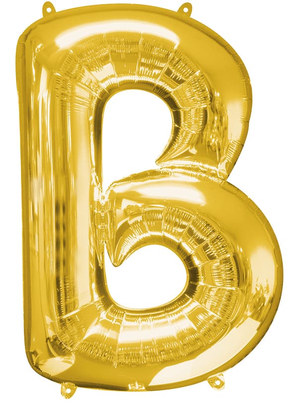 Ballong bokstav B guld (86 cm)