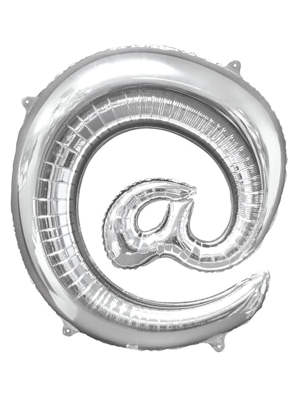 Snabela sølvfarvet ballon (86 cm)