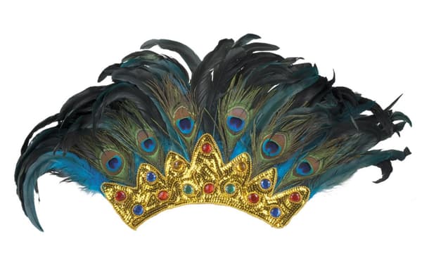 Påfugl karneval hodepynt til voksne