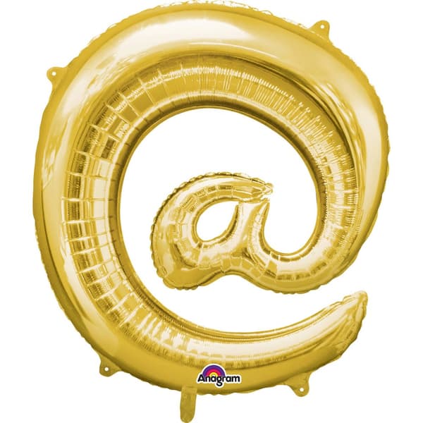 Guld @ ballon på 40 cm