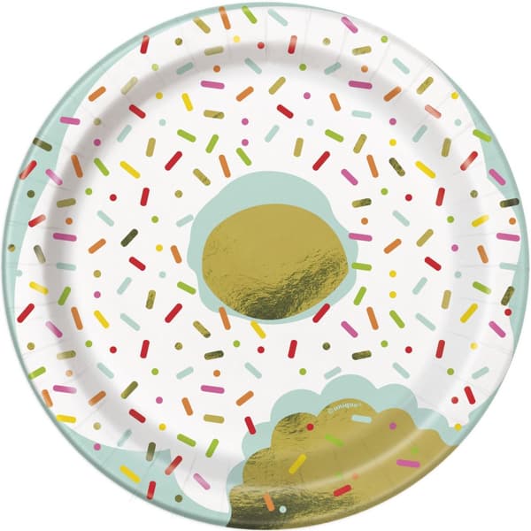 8 dessert tallerkne (18 cm) - Doughnut Party