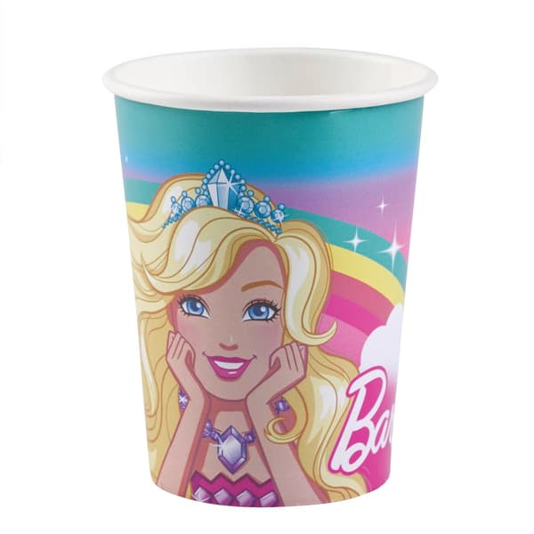 Sæt af 8 barbie dreamtopia papirs kopper