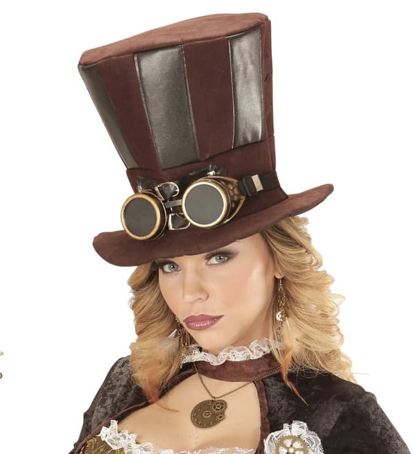 Steampunk Hatt med Glasögon för vuxen