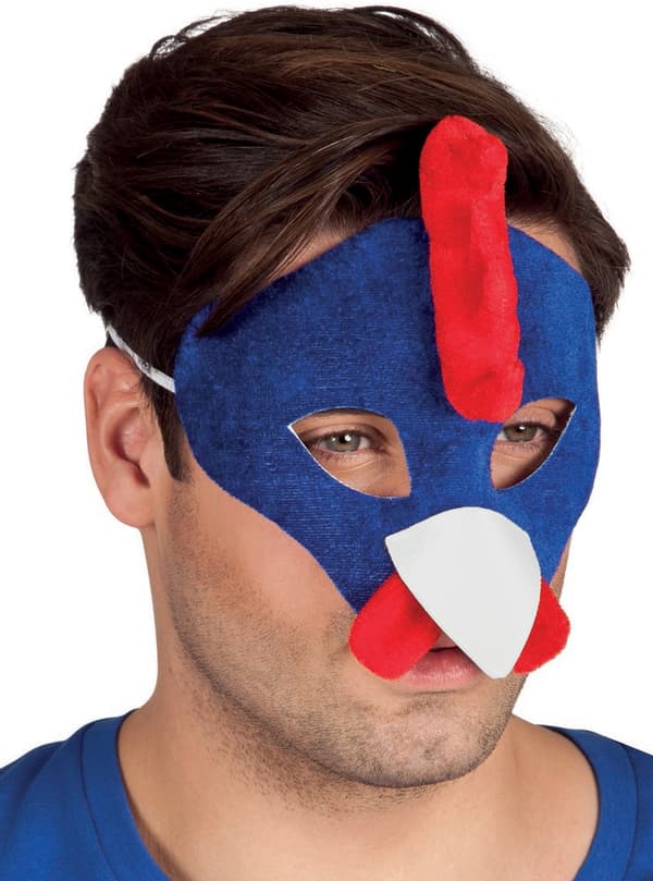 Blå Hane Maske for Voksne