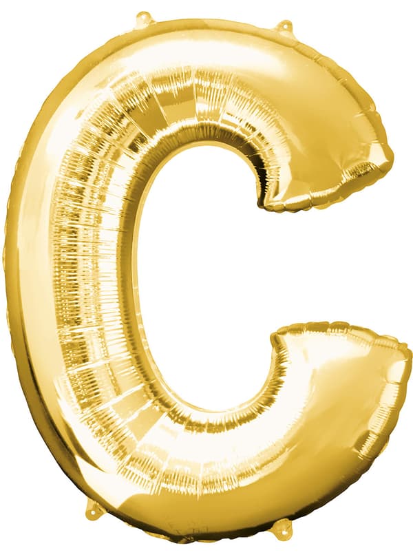 Ballong bokstav C guld