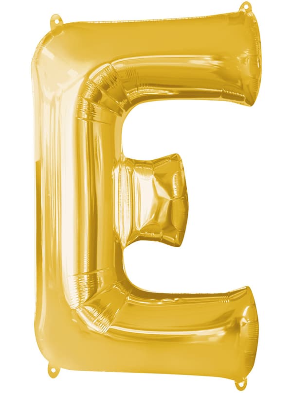 Bogstav E guldfarvet ballon