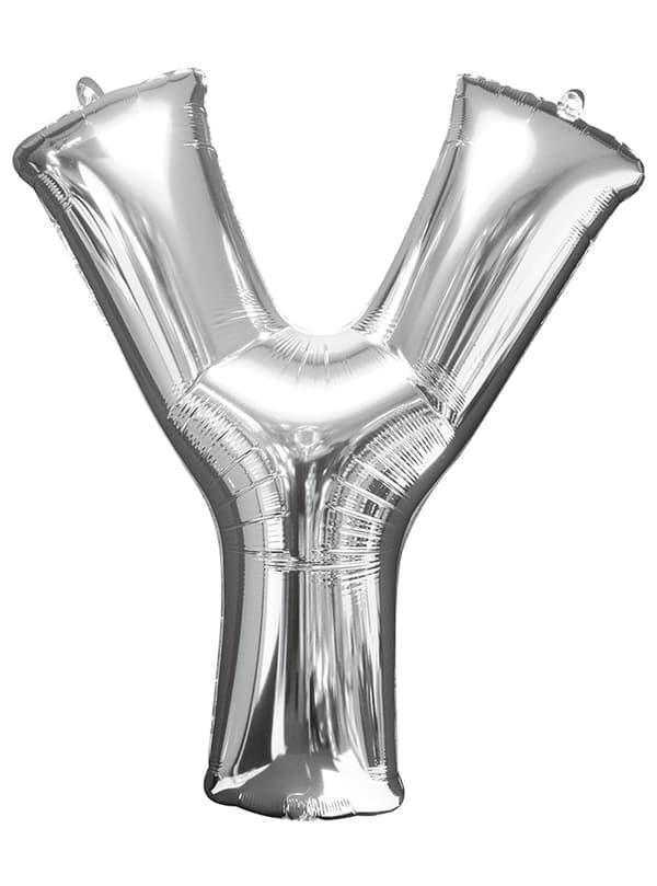 Ballong bokstav Y silver (86 cm)