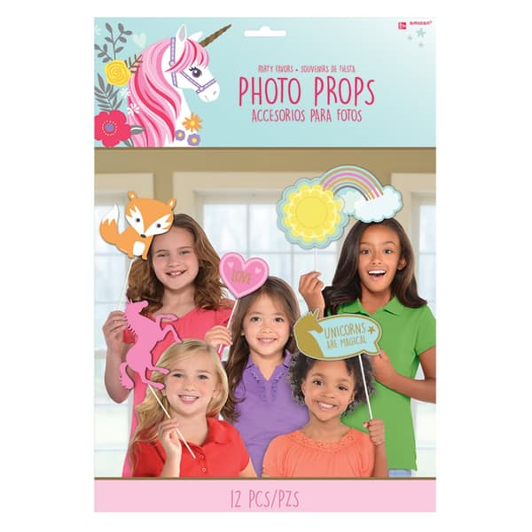 12 Prinsesse enhjørninge photo booth tilbehør