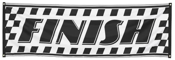 Formel 1 skylt "Finish"