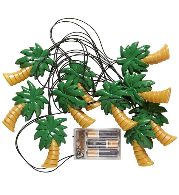 Belyst palm tree banner
