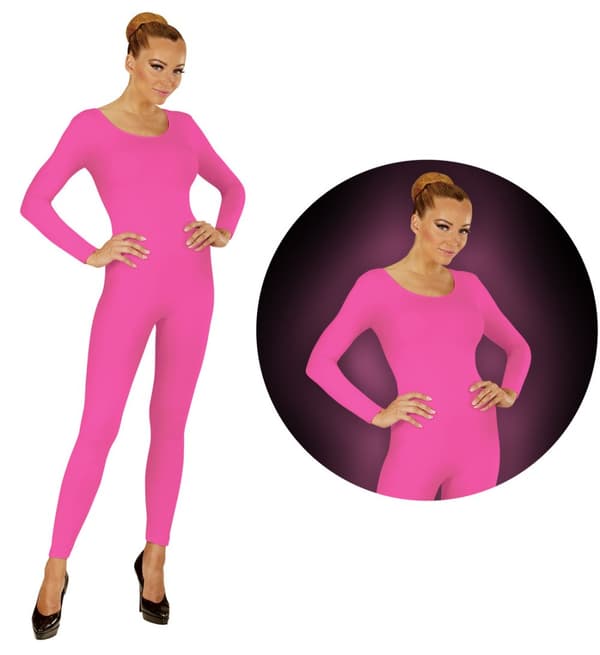 Neon-pink bodysuit