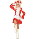 Miniatyrbild 2 av 2: Maskeraddräkt majorette röd för barn