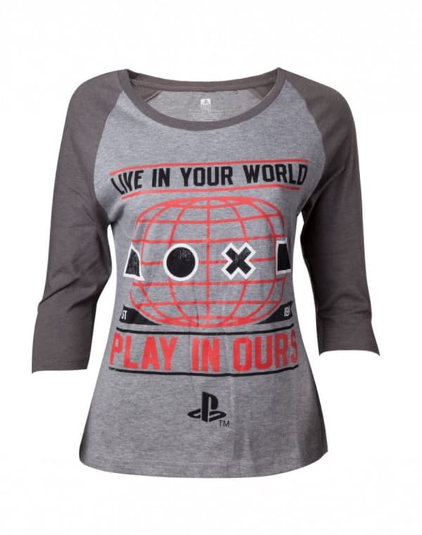 Grå PlayStation t-shirt til kvinder
