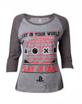 Miniatyrbillede 2 af 2: Grå PlayStation t-shirt til kvinder