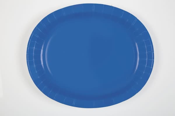 Set 8 ovala brickor mörkblå - Kollektion Basfärger