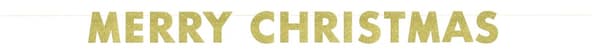 Glitter guld god jul banner - Basic Christmas
