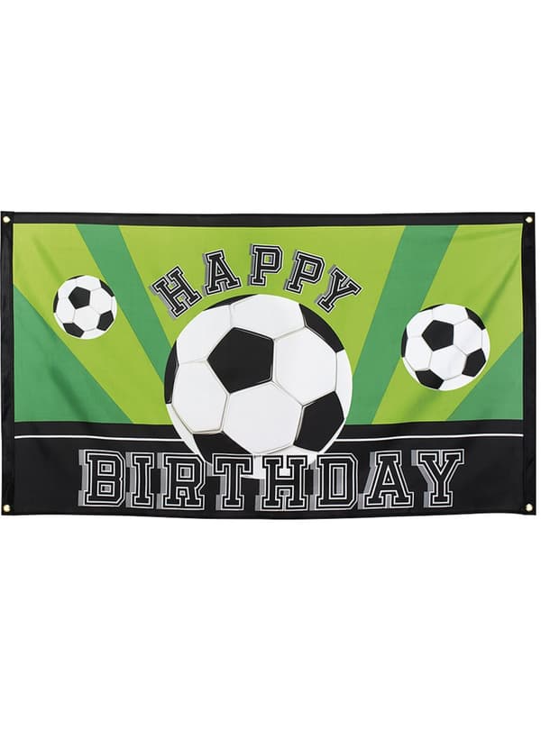 "Happy Birthday" flagg med fotballer