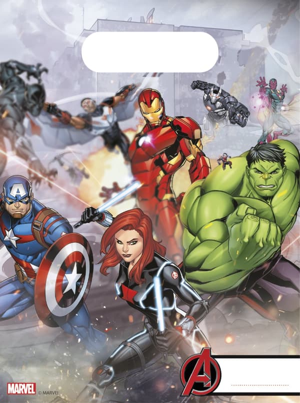 6 kpl setti The Avengers uhkaavat hahmot -paperipusseja