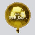 Miniatyrbillede 2 af 2: Folieballon i guld "Woo Hoo Hen Do" - Woo Hoo Hen Do