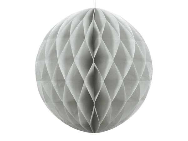 Honeycomb papir sfære i grå måler 20 cm