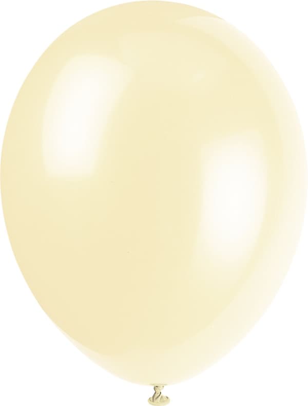 Sæt af 10 assorterede ballonner i pastel farver- Basale farver linje